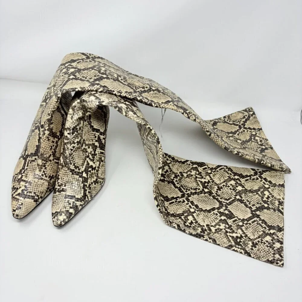 Design Concept Studio Reptile Snake Print Thigh High Boots Size 7